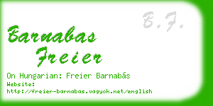 barnabas freier business card