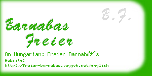 barnabas freier business card